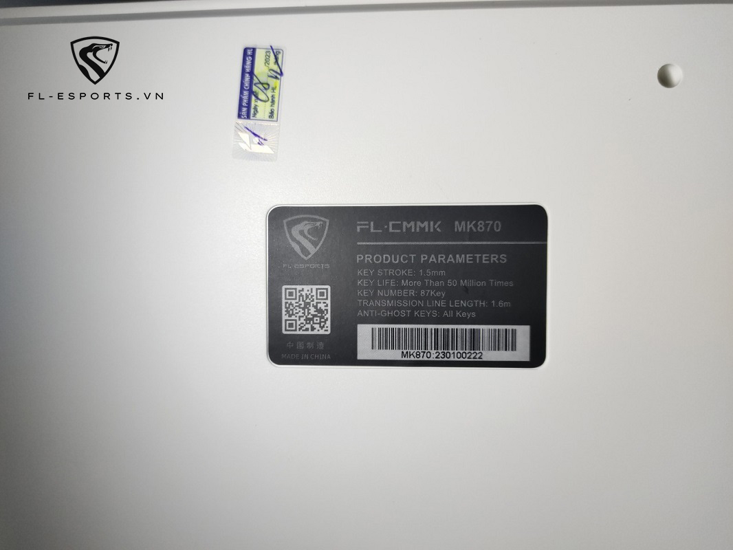 Tem bảo hành sản phẩm FL-Esports chính hãng